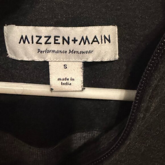 Mizzen + Main Black Staton 1/4 Zip Pullover Sweater Men’s Size Small - Picture 2 of 3